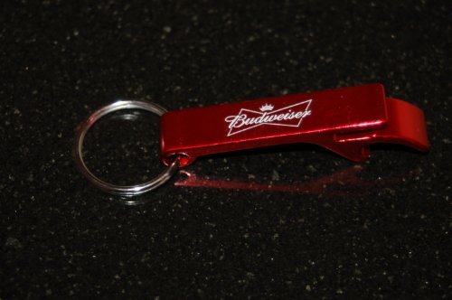 Red Budweiser Keychain Bottle Opener