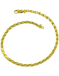 14 Karat Yellow Gold Barrel Link Bracelet (8 Inch)