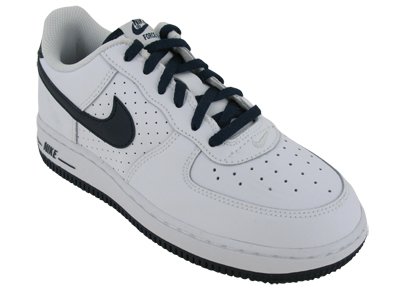 Nike Kids NIKE FORCE 1 (PS) BASKETBALL SHOES 2.5 (WHITE/OBSIDIAN)