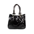 [Dignity Roxanne] Coffee Double Handle Leatherette Satchel Bag Handbag Purse