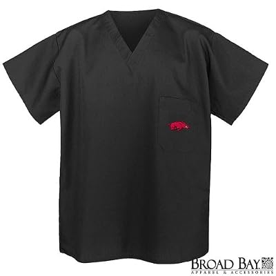 University of Arkansas Scrubs Tops Shirts Arkansas Razorbacks For HIM or HER -Officially Licensed NCAA College Logo Apparel SEARCH BROAD BAY SCRUB FOR OTHER College Logo Apparel Unique GIFT Ideas