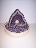 Aqua Amethyst Geode Fountain With Light And Crystal Sphere.