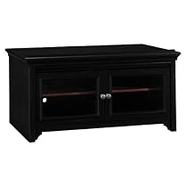Bush Furniture Stanford TV Stand, Antique Black/Hansen Cherry