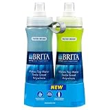 Brita 24-Ounce Bottle with Filter, Twin Pack, Blue/Green