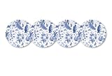 Botanic Blue 8-Inch Plates, Set of 4