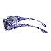 Polarized Sunglasses Fit Over Glasses Oval Rectangular OTG Anti-Glare (purple, black)
