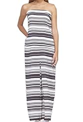 Strapless Checkered Print Striped Print Spring Summer Winter Polyester/Spandex Maxi Dress 