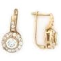 10K Solid Yellow Gold Imitation Diamond Earring Jewelry