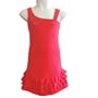 Abito da tennis / hockey per ragazze e donne senza maniche, con volants e pantaloncini integrati in colore corallo da 4 anni a Large (adulti)