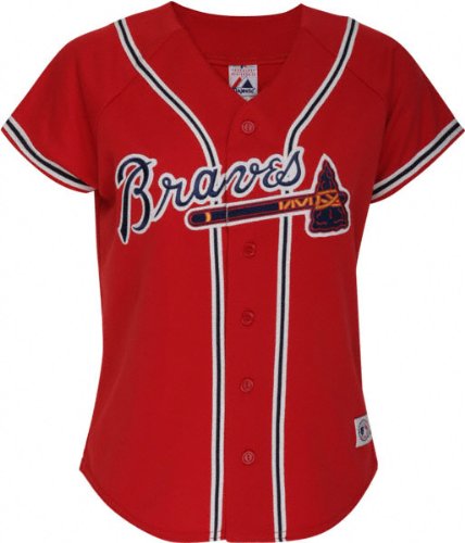 Atlanta Braves Alternate Red Women's MLB Replica Jersey