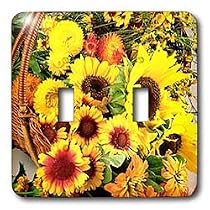 Flowers - Sun Flower flowers - Light Switch Covers - double toggle switch