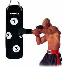 HAMMER Boxsack Home-Fit Sparring Partner, schwarz, 28x80 cm