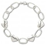 Bridge Jewelry Mother/Daughter Link Bracelet - Silver