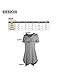 [DRSKIN] WS05 Women Handkerchief Hem Short Sleeve Long Tunic Top. (XL, Black)