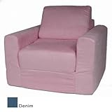 Fun Furnishings Chair Sleeper, Denim