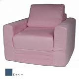 Fun Furnishings Chair Sleeper,  Denim