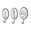 Decorative Metal and Resin Wall Plaque With Hooks - Set of 3