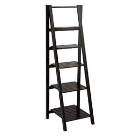 Cape Craftsman 5-Tier Narrow Ladder Shelf Unit, Black by Cape Craftsman