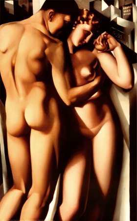 Adam and Eve Styles Art Poster Print by Tamara de Lempicka, 32x52