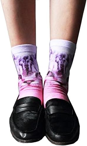 Men Women Multiple Colors Harajuku 3D Printed Cute Unisex Cotton High Socks New (WHF198-14 glasses dogs)
