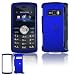 Blue Rubberized Snap-On Cover Hard Case Cell Phone Protector for LG enV3 VX9200 [Beyond Cell Packaging]