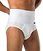 2(X)IST Men's High Waist Shapewear Form Contour Pouch Brief, White, Large