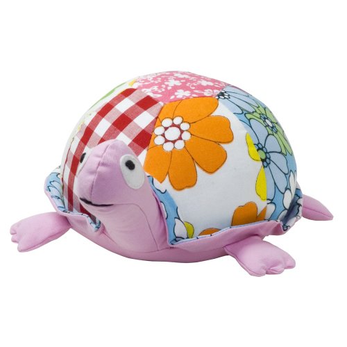 41kpqN%2BmtoL Color Zoo Taylor The Turtle Stuffed Animal in Pink Patchwork