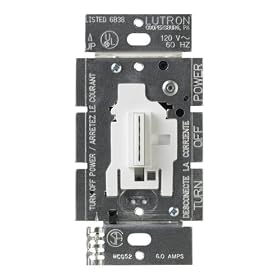 Lutron AB-S6AM-WH Abella Single Pole Multi-location Electronic Switch, White by Lutron
