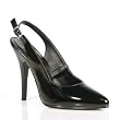 5 Inch Sexy High Heel Shoes Women's Classic Sling Back Pump Shoes Black Patent