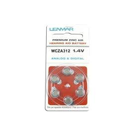 Lenmar WCZA312 ZA312 Zinc-Air Hearing Aid Battery