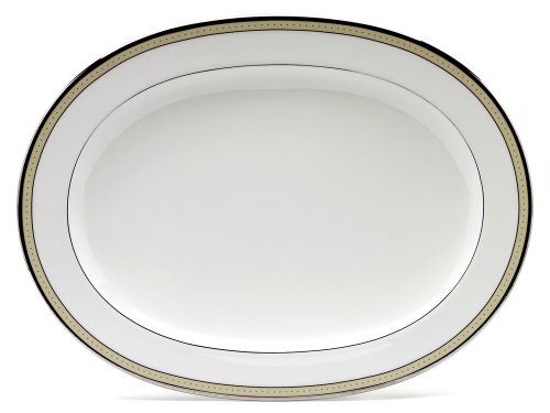 Noritake Cameroon Sand Oval Platter, 14-inches