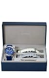 Nautica A37509G Gents Boxset Stainless Steel Case Leather and PU straps Chronograph Watch