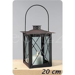 Windlicht Laterne Farol aus Metall 20 cm