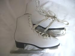 LL Bean White Ice Figure Skates - size 7.0 (Adult) - very good structual condition - NO LACES