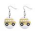 Bus Driver School Bus Dangle Earrings Jewelry 1 inch Buttons 16452709