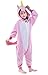 Newcosplay Children Unisex Unicorn Onesie Pajamas Costume (95#, New Pink Unicorn)