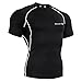 BALEAF Men's Short Sleeve Compression Shirts Gym Base Layer Compression Tops Color Grey Size XL