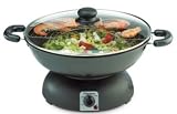 Bestron - Dkel170 - Wok avec Couvercle en Verre
