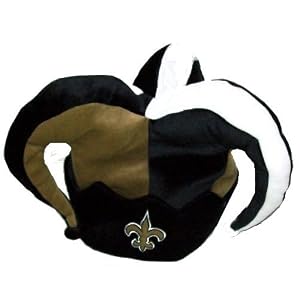 New Orleans Saints Plush Jester Mardi Gras Hat