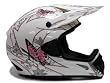 Tms Pink Butterfly Dirt Bike Atv Off-road MX Gear Motocross Helmet DOT (Small)