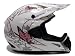 Tms Pink Butterfly Dirt Bike Atv Off-road MX Gear Motocross Helmet DOT (Small)