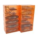 12 Ladies Translucent Tangerine Stackable Shoe Boxes