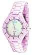 Oniss #ON8011-L4 Women's Pink Ceramic Sapphire Crystal Watch
