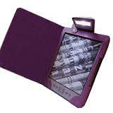 Xtra-Funky Exclusive PU Leather Book Wallet Style Case for Amazon Kindle-4 (No Keyoard 2011 Model) + Built in LED Reading Light (PURPLE)by Xtra-Funky
