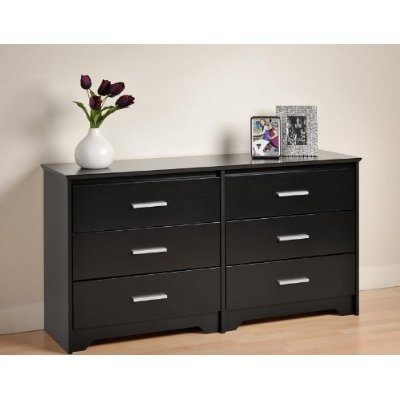 Coal Harbor 6 Drawer Dresser (Black) By Prepac