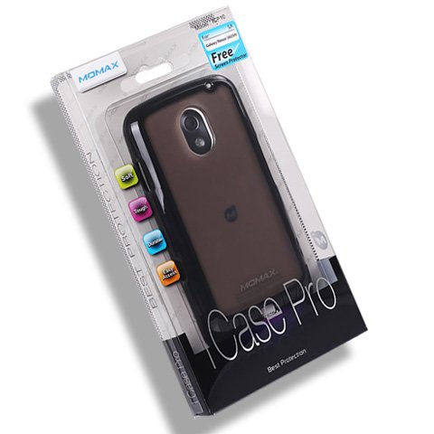 [Momax Product] Brand New Icase Pro PC+TPU Back Case Cover Guard+Screen Protector For Samsung GT-i9250 Galaxy Nexus [Black Edge+Transparent Black Back]