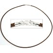 Rubber Cord Necklace Brown 18"