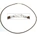 Rubber Cord Necklace Brown 18"