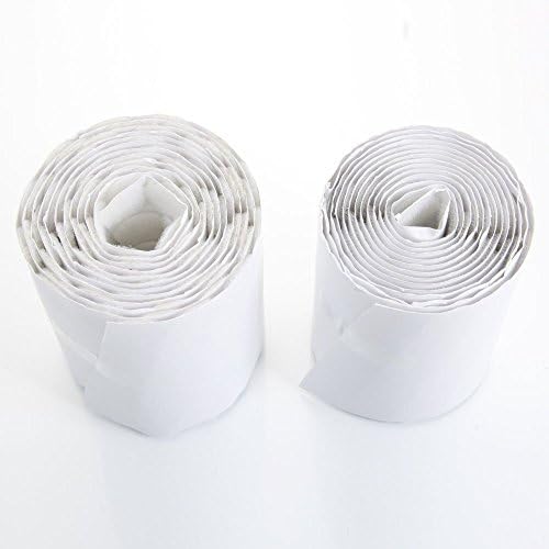 DAJISHAN 500pcs 3/4" Diameter Velcro Sticky Back Coins Hook & Loop Adhesive Tapes White