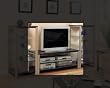 Pewter and Cappuccino TV Stand By Coaster Furniture